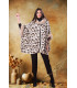 PONCHO LEOPARDO BEIGE KAHYRA