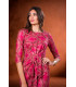 VESTIDO CERES NUDO JERSEY FUCSIA KAHYRA