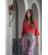 PANTALON ACUARELA CORAL KAHYRA