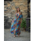 VESTIDO KAFTAN TIE DYE SUNSET AND MOON