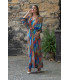 VESTIDO KAFTAN TIE DYE SUNSET AND MOON