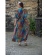 VESTIDO KAFTAN TIE DYE SUNSET AND MOON