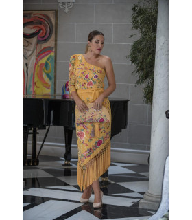 TOP MANTÓN MOSTAZA KAHYRA
