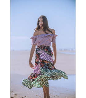 FALDA REMANGÁ ANIMAL  SUNSET AND MOON