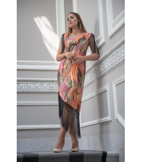 VESTIDO JUNGLA FLECOS KAHYRA