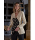 Chaqueta Flor Beige Káhyra