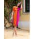 Vestido Dry Fucsia Y Naranja Káhyra