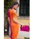 Vestido Dry Fucsia Y Naranja Káhyra