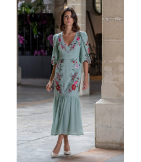 Vestido Amapola Verde Káhyra