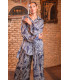 Conjunto Pimienta Azul Y Beige Káhyra