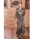 Conjunto Cúrcuma Kurta Negro Paisaje