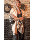 Pashmina Romántica BeigeNegro Káhyra