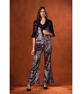 PANTALÓN VELVET PLOMO KAHYRA