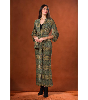 PANTALON NEW VELVET VERDE KAHYRA