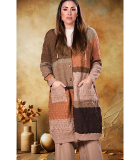 JERSEY TRENCA CUADROS NARANJA KAHYRA