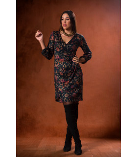 VESTIDO DIANA JERSEY FLORES KAHYRA