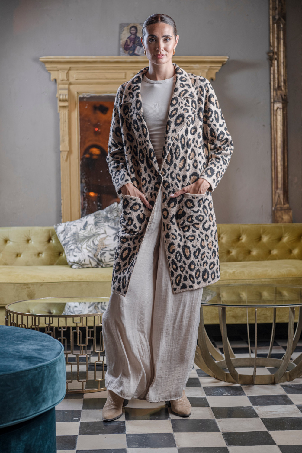 Abrigo Animal Beige Káhyra