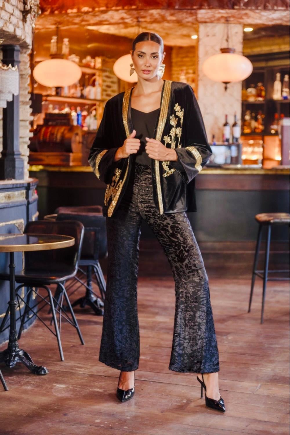 Chaqueta Romero Larga Oro Káhyra