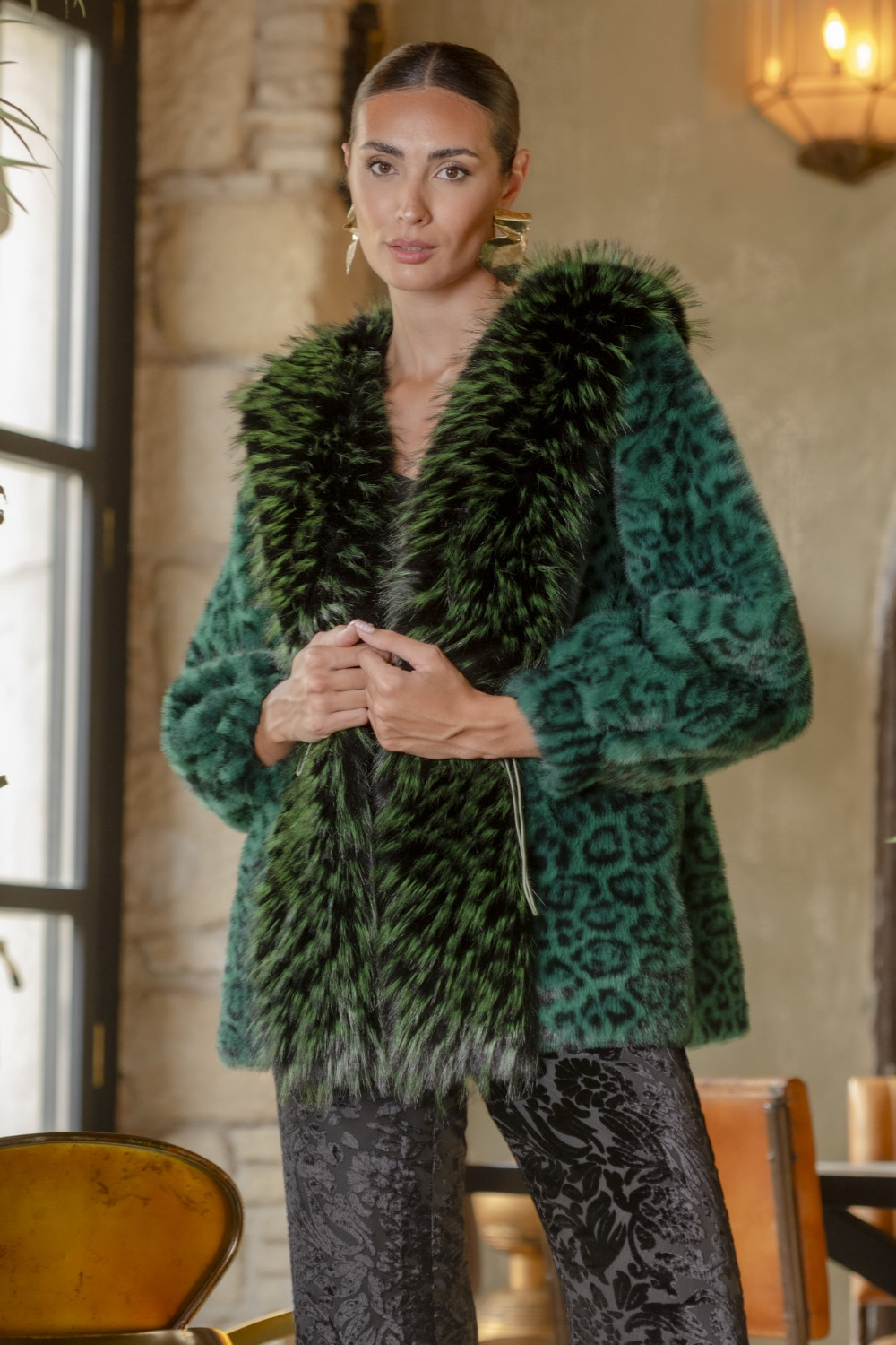 Abrigo Animal Pelo Verde Káhyra