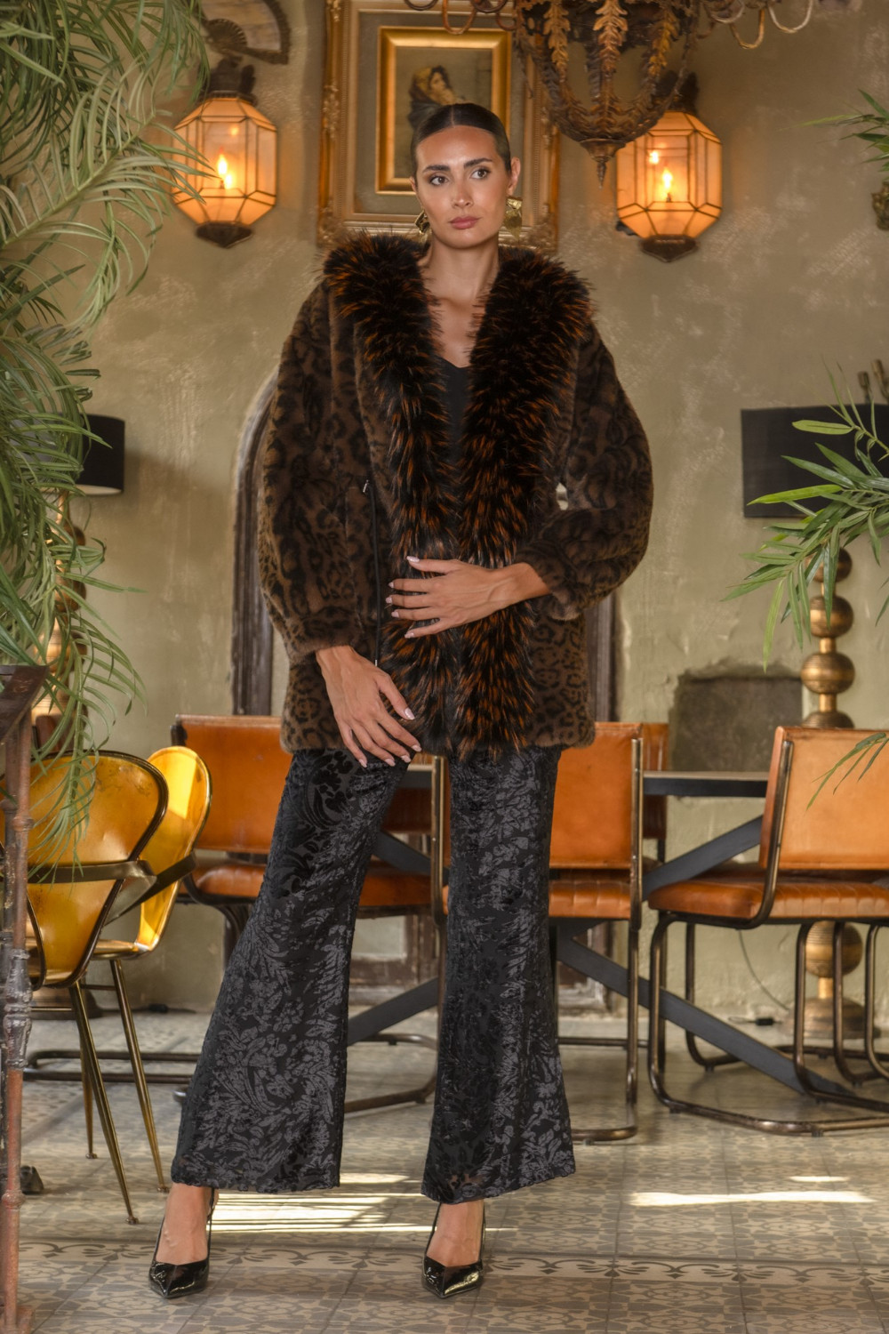 Abrigo Animal Pelo Marrón Káhyra