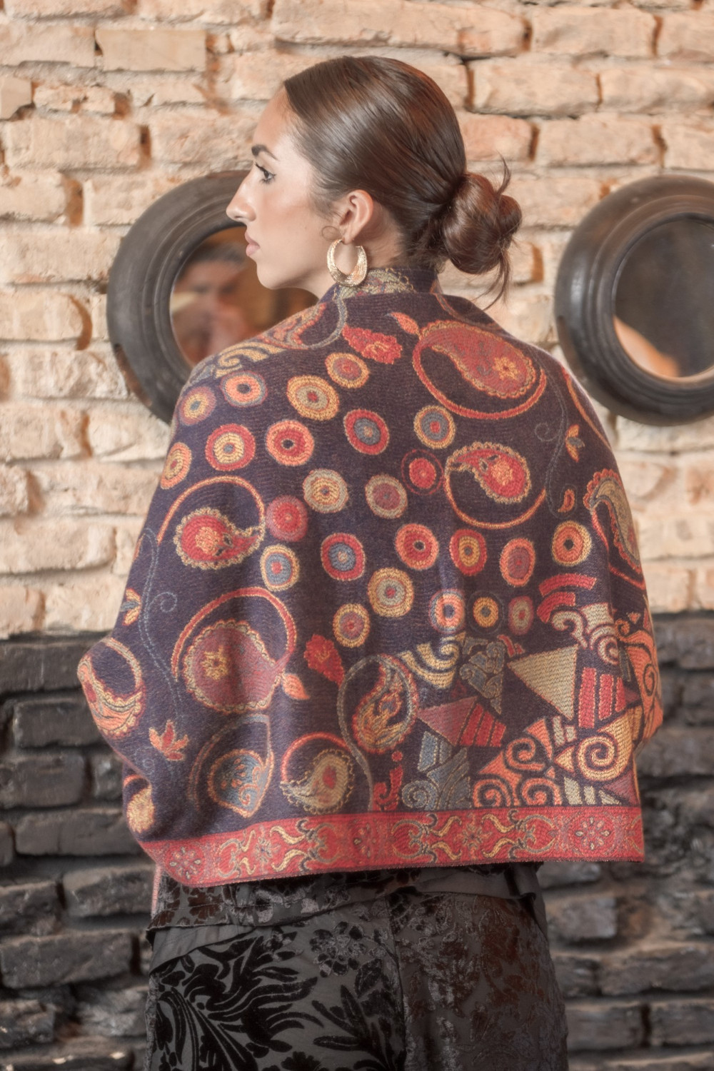 Pashmina Gaudí Rojo Kháyra