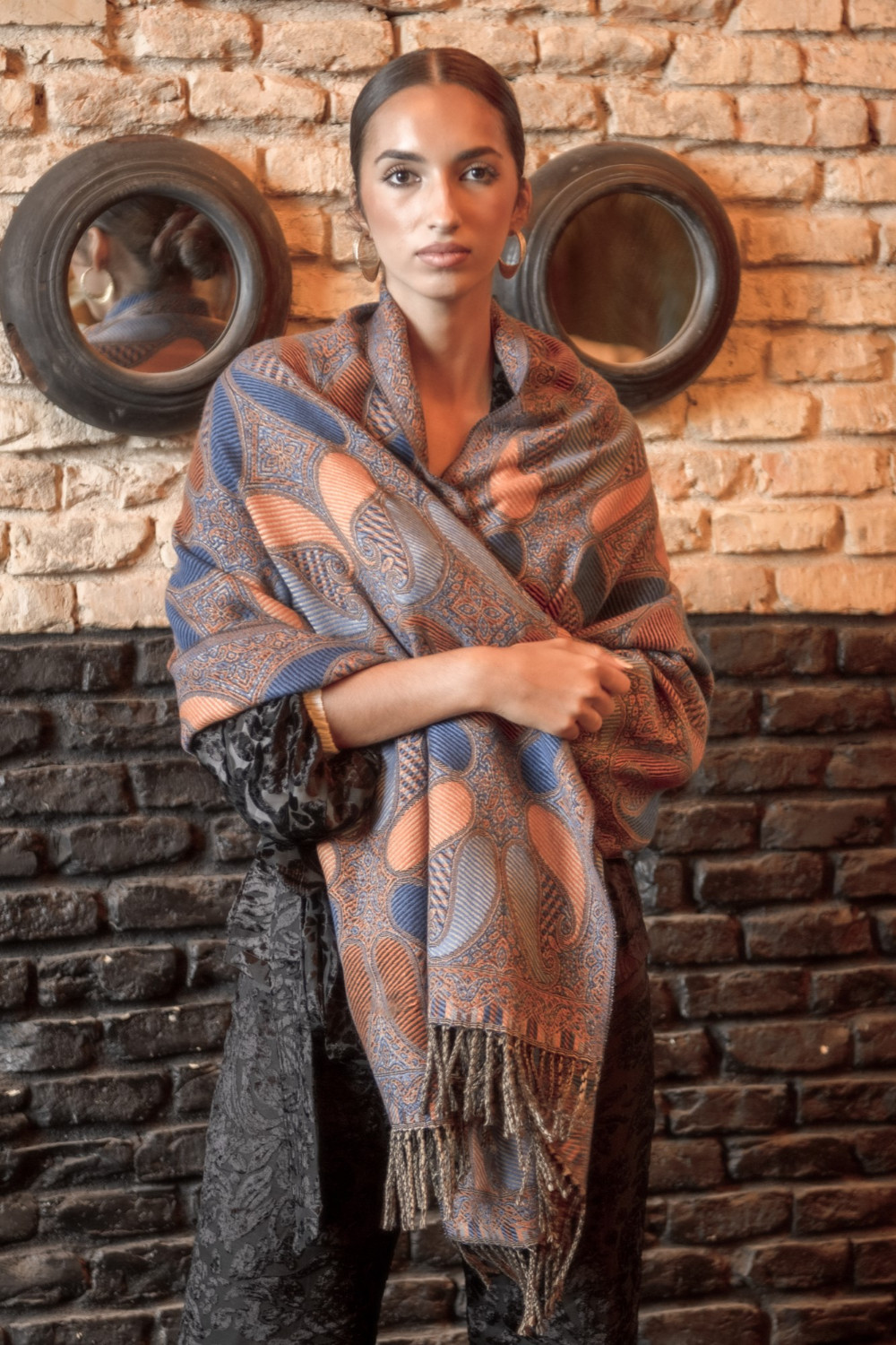 Pashmina Tánger Azul Káhyra