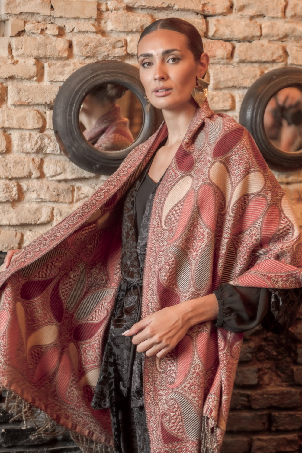 Pashmina Tánger Rosa Káhyra