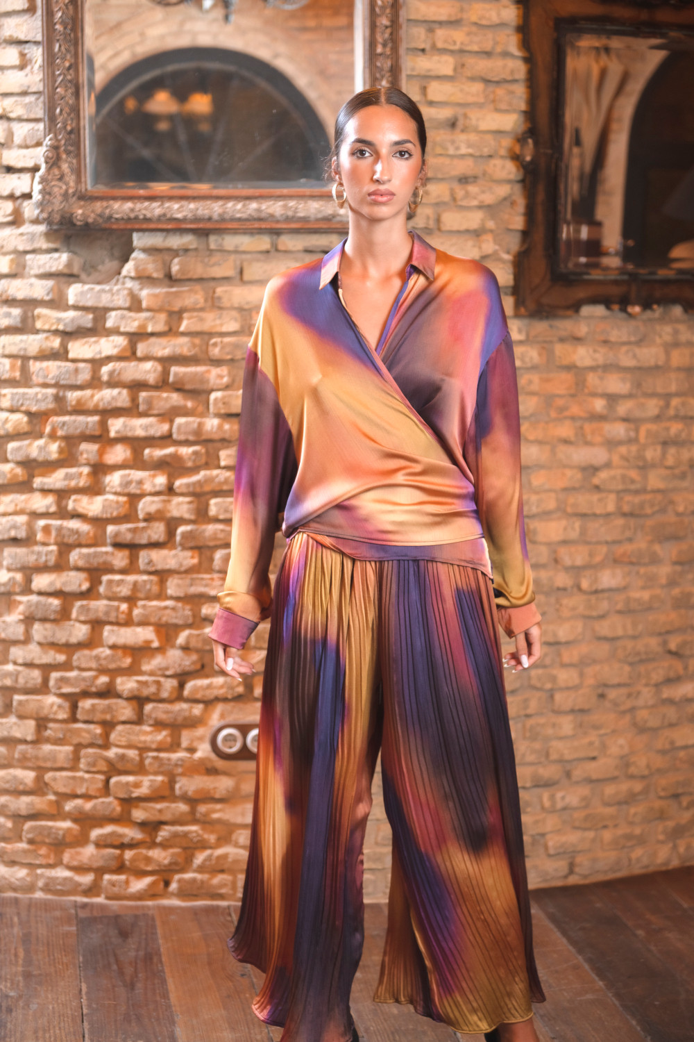 Conjunto Jengibre Morado Mostaza Káhyra