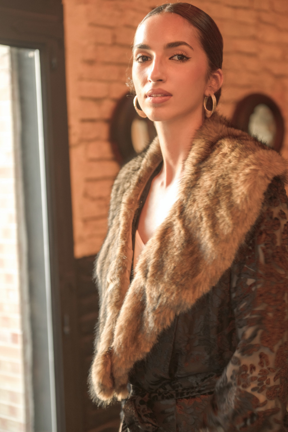 Cuello Pelo Beige Kahyra