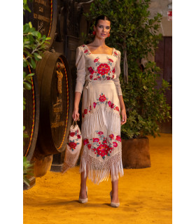 Falda Fino Beige Káhyra