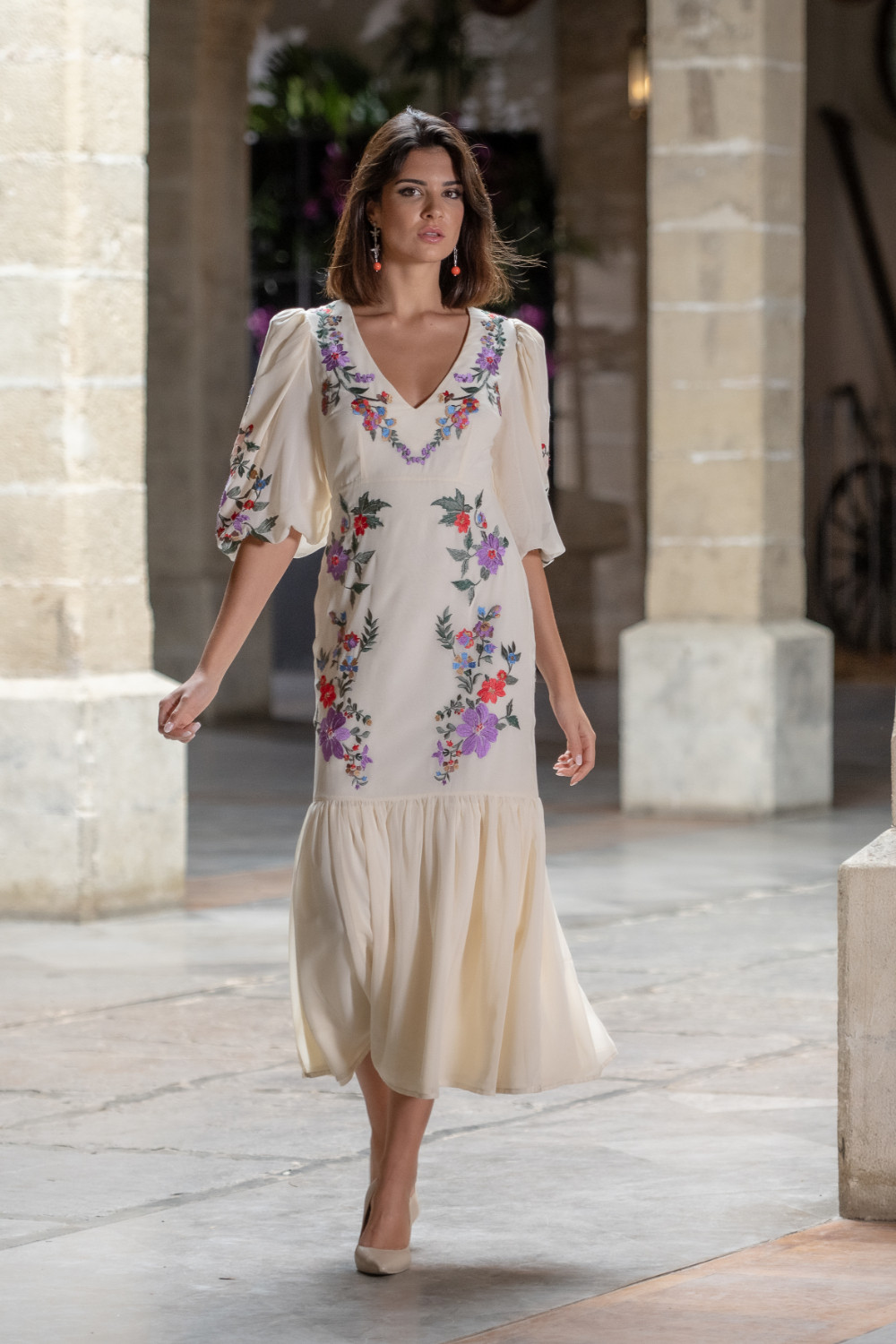 Vestido Amapola Beige Káhyra