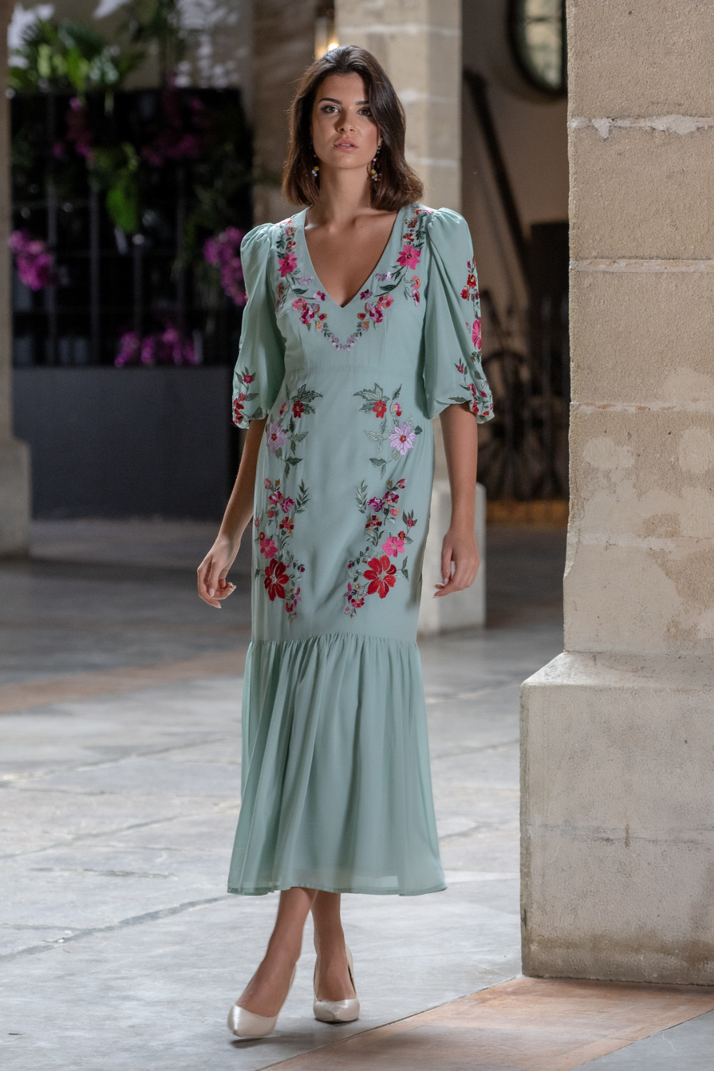 Vestido Amapola Verde Káhyra