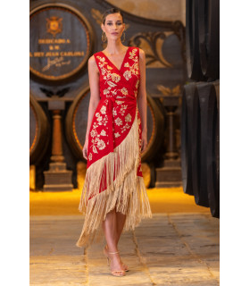 Vestido España Coral Rojo Káhyra