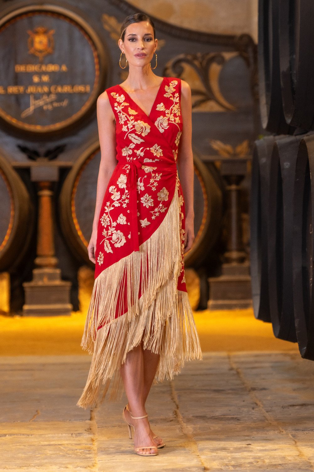 Vestido España Coral Rojo Káhyra