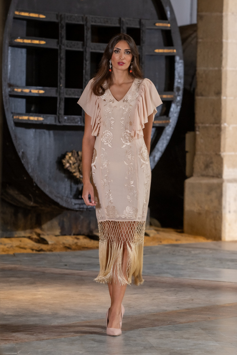 Vestido Rosal Beige Káhyra