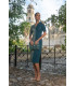 Vestido Dry Petróleo Y Verde Káhyra