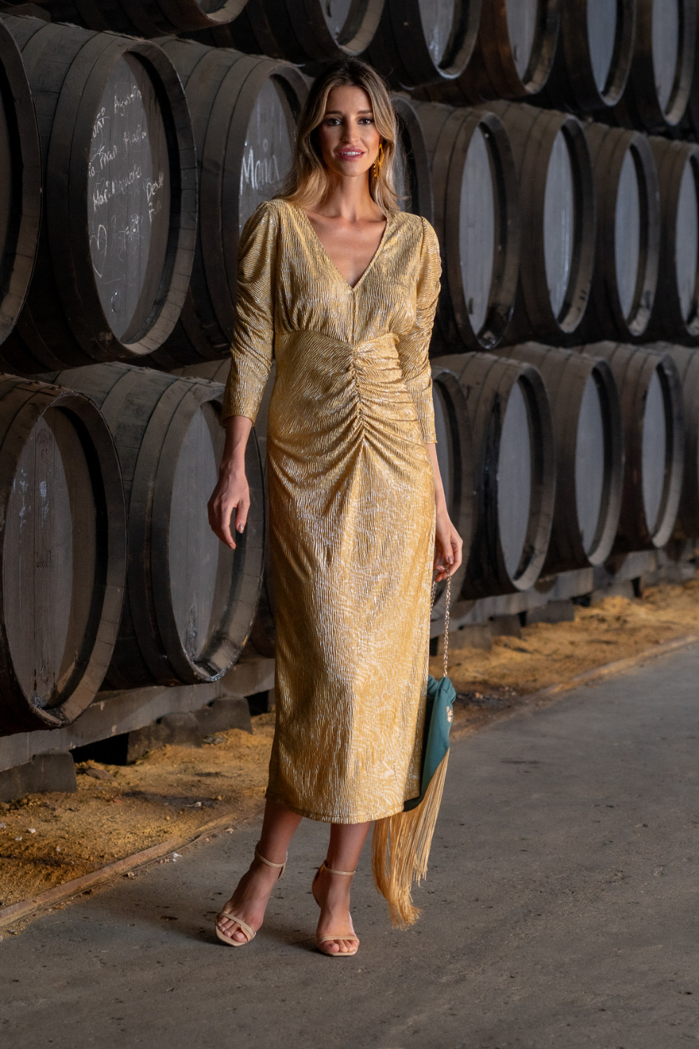 Vestido Moscatel Dorado Káhyra