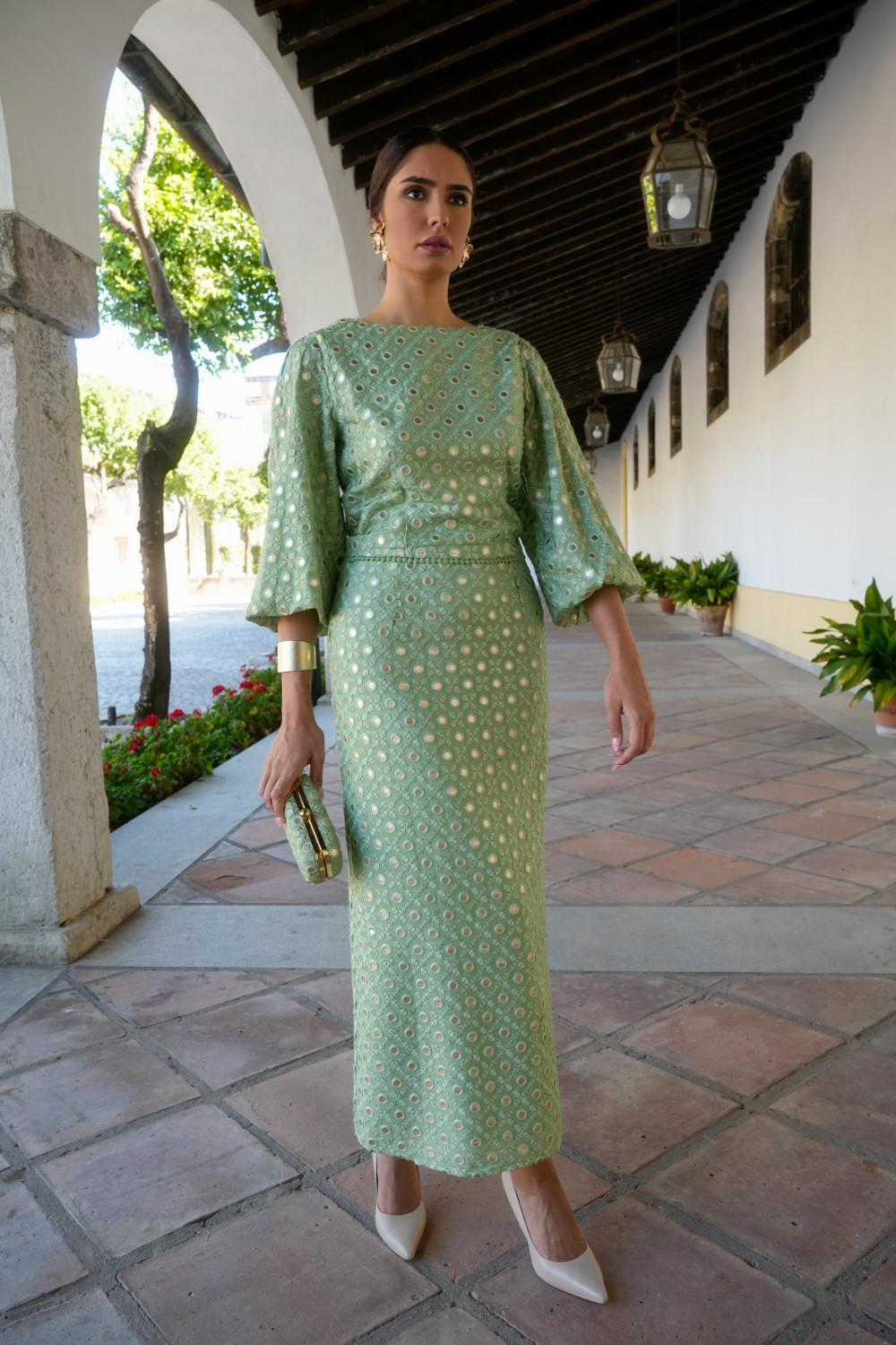 Falda Cristal verde Kahyra