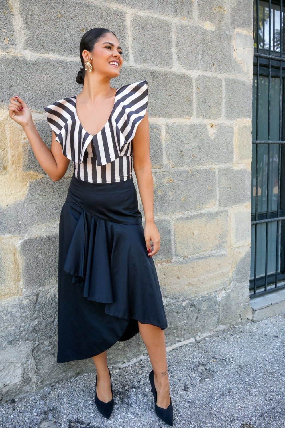 Falda Tulipán negra káhyra