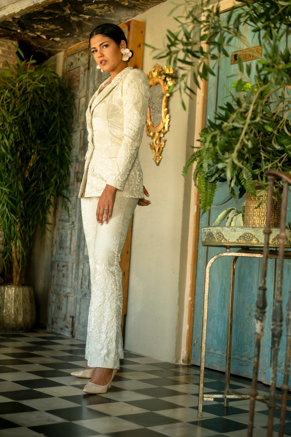 Pantalón Perla marfil Kahyra