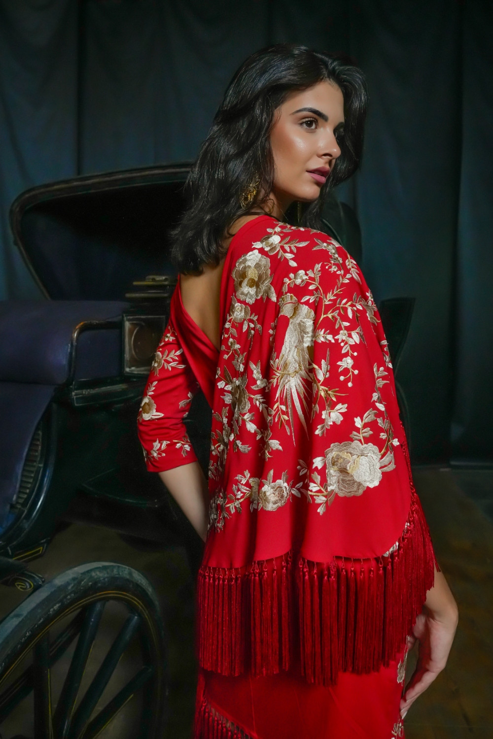 Mantón Chanelando rojo káhyra