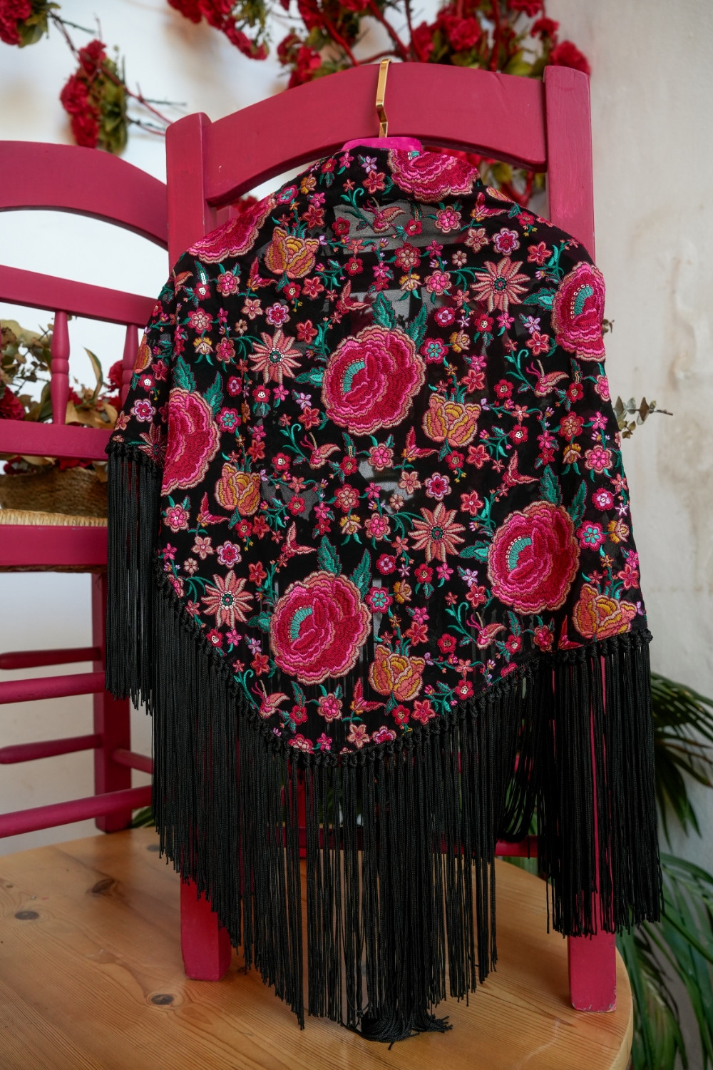 Mantón Feria negro Káhyra