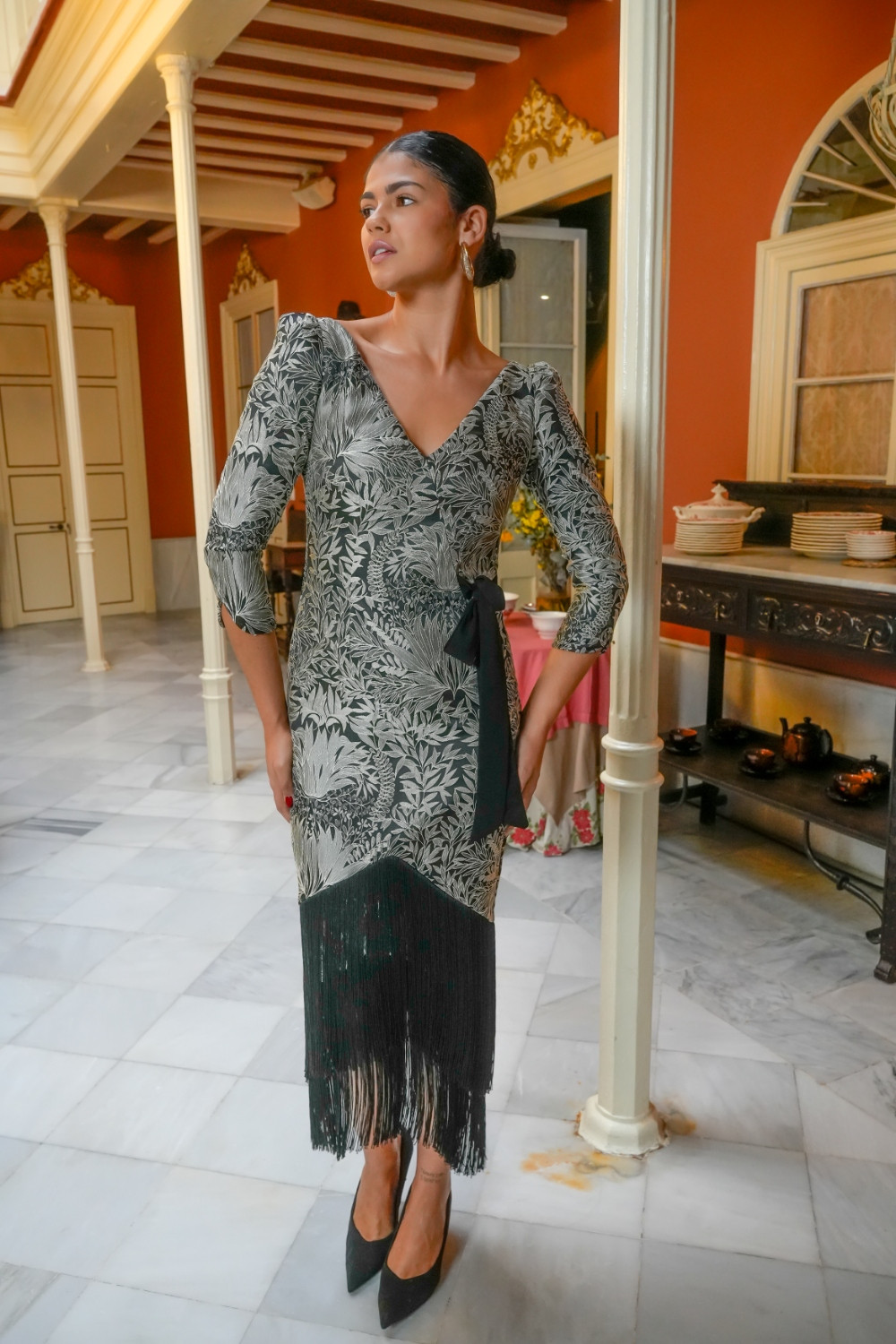 Vestido suspiro negro Káhyra