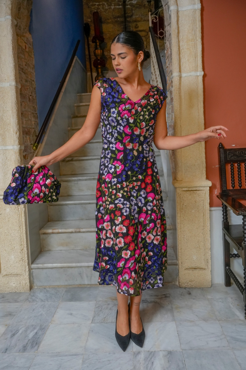 Vestido Jardín flores kahyra