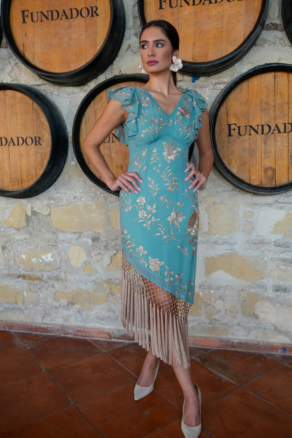 Vestido Jazmín verde Káhyra