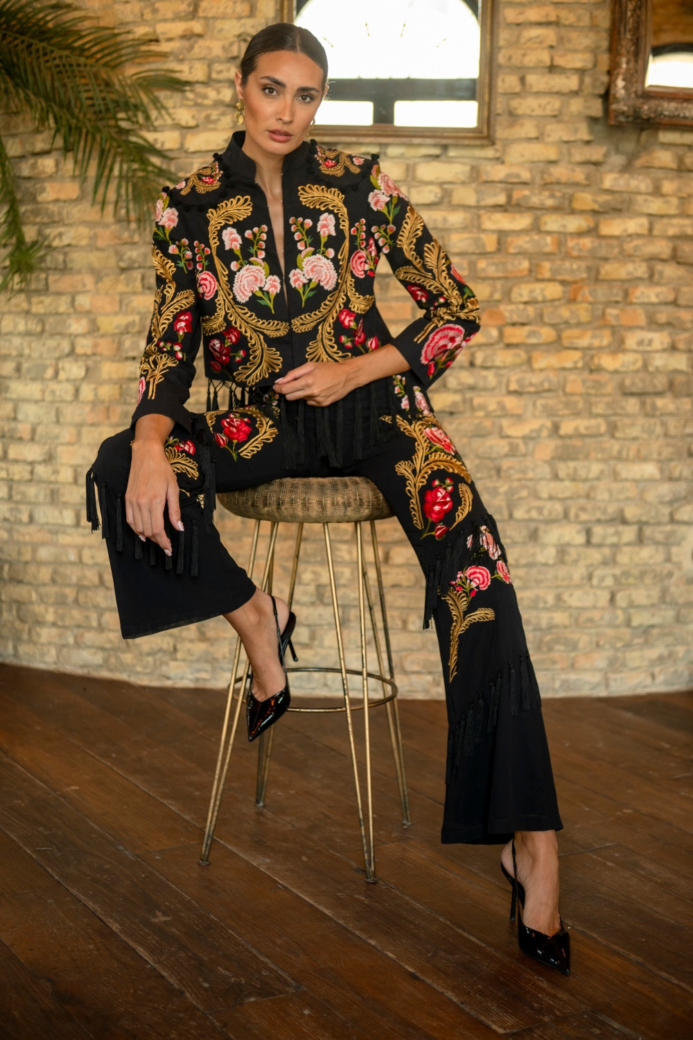 Chaqueta Pasodoble torera negra Káhyra