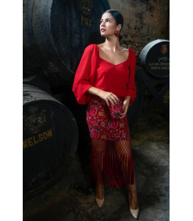 Falda Feria rojo Káhyra