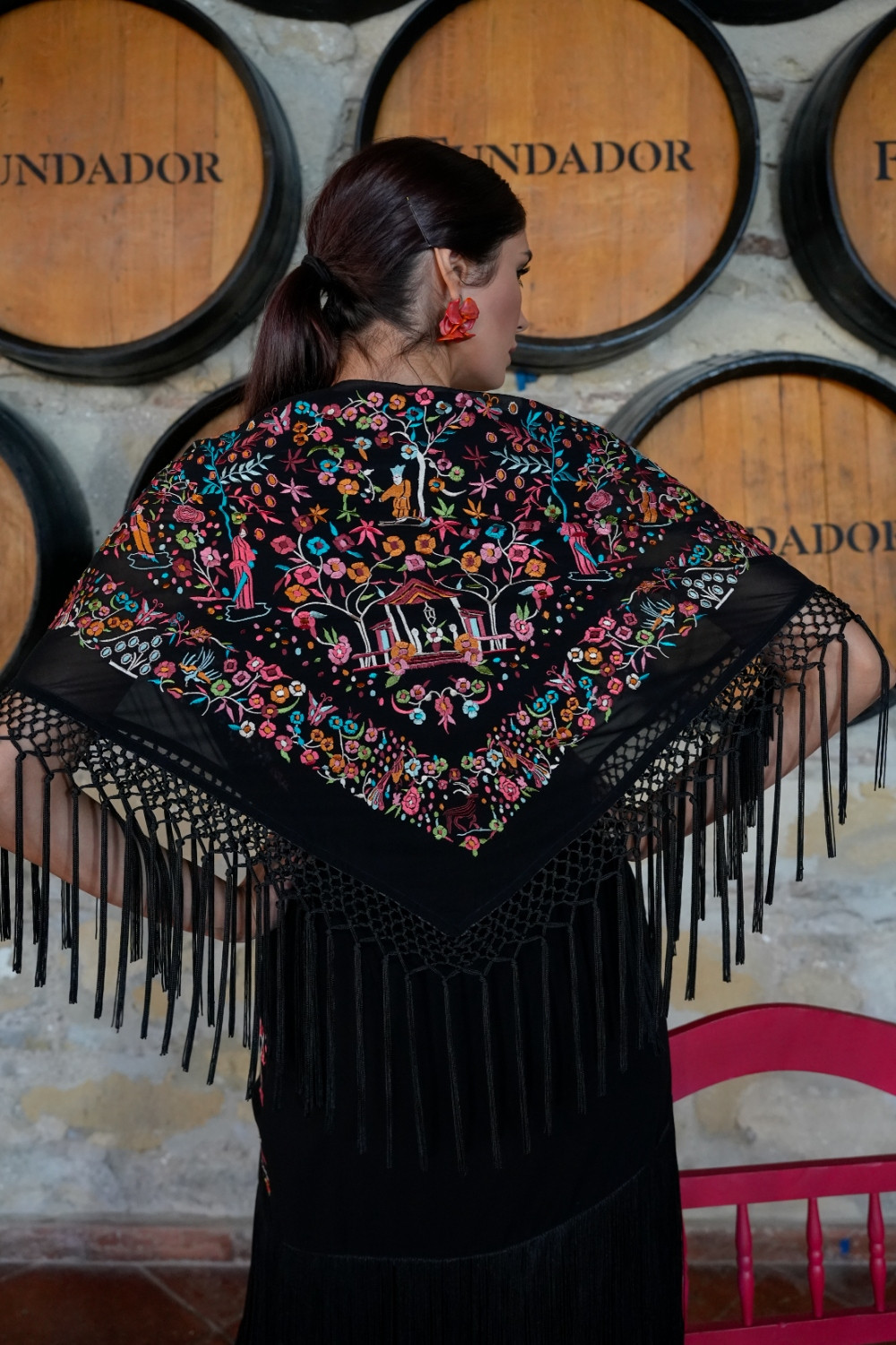 Mantón Loto negro Káhyra