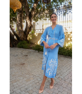Vestido destino azul kahyra