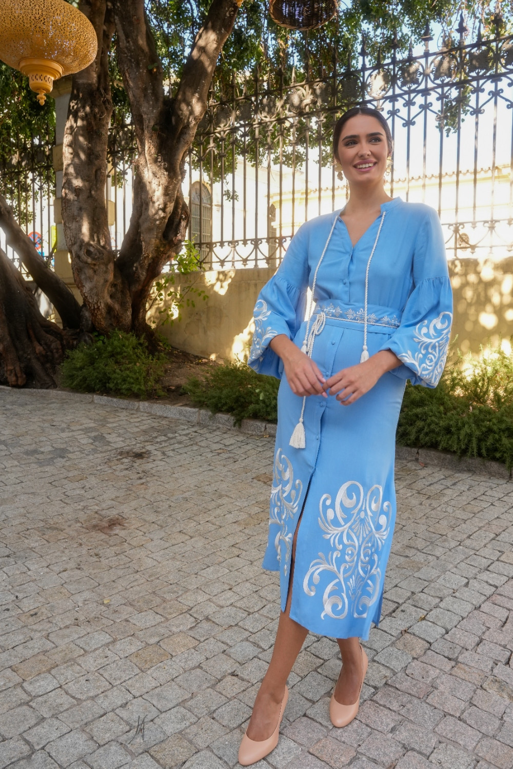 Vestido destino azul kahyra